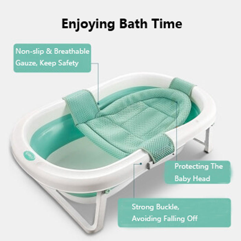 Foldable Baby Baththub with Non-slip cushion pad