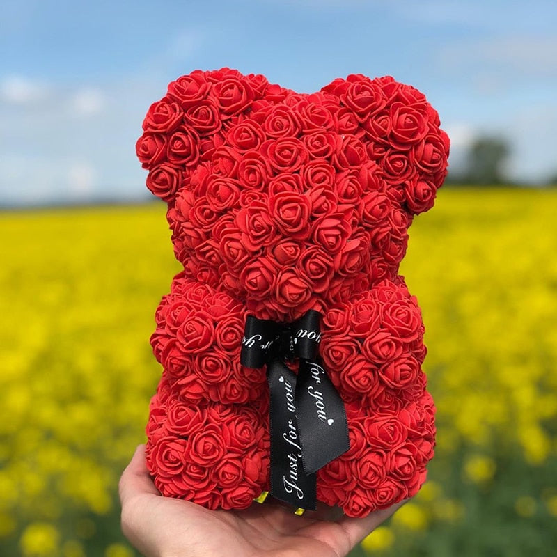 Rose Flower Teddy Bear