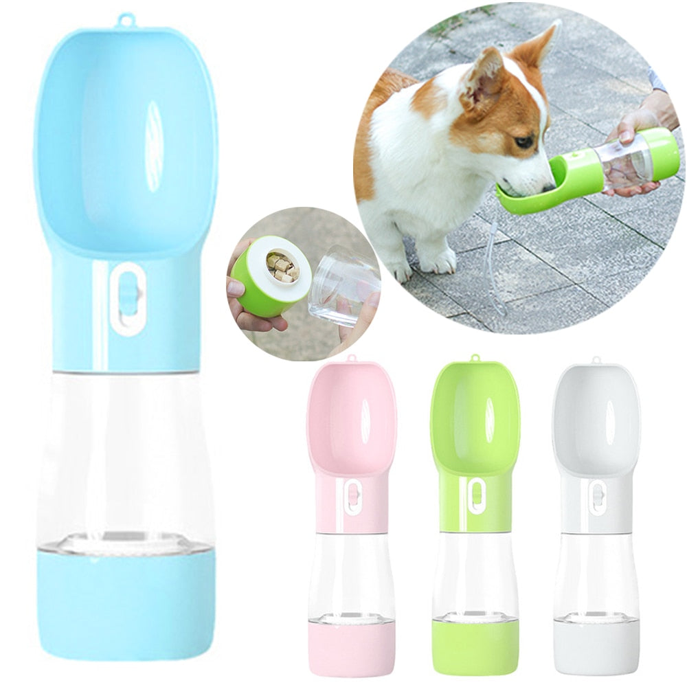 Portable Pet Water Bottle & Food Dispenser